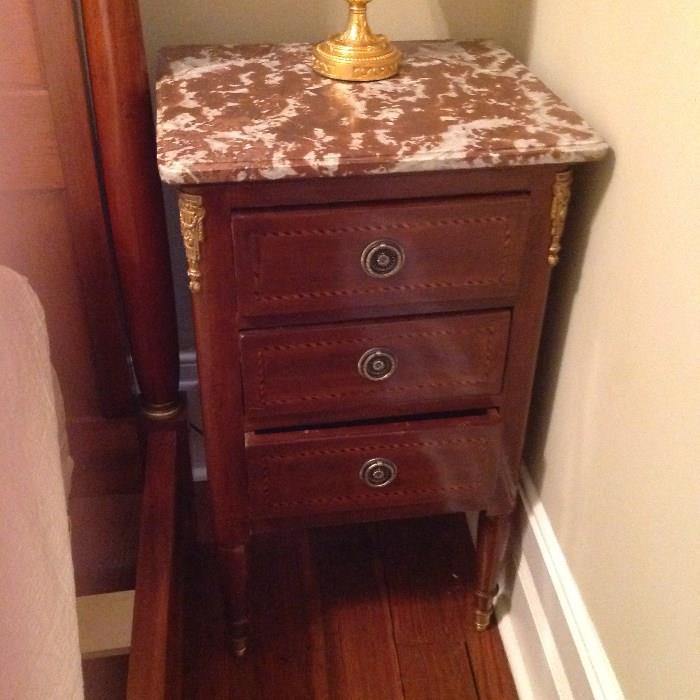 Marble Top / 3 Drawer End Table $ 150.00