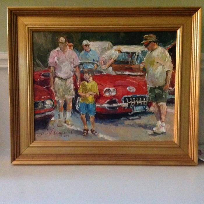 Oil on Canvas in Frame - 15" t x 17.75" w - Signed Richard Wallich (USA - Contemporary) - Appraised Value $ 70.00