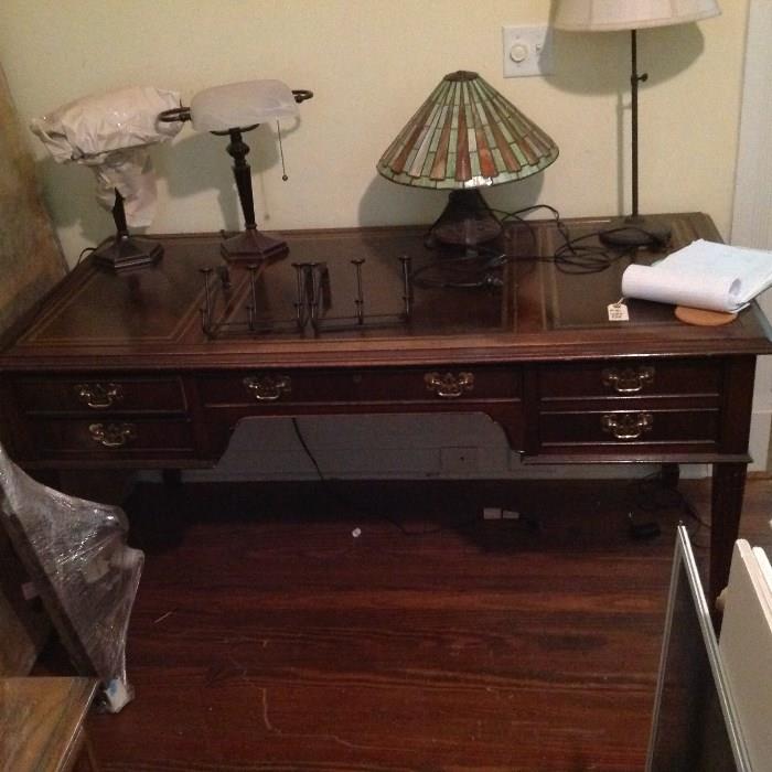 Leather Inlay Desk - $ 280.00