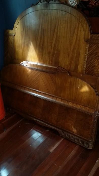 Art Deco Bed Frame Full (Matches Waterfall)