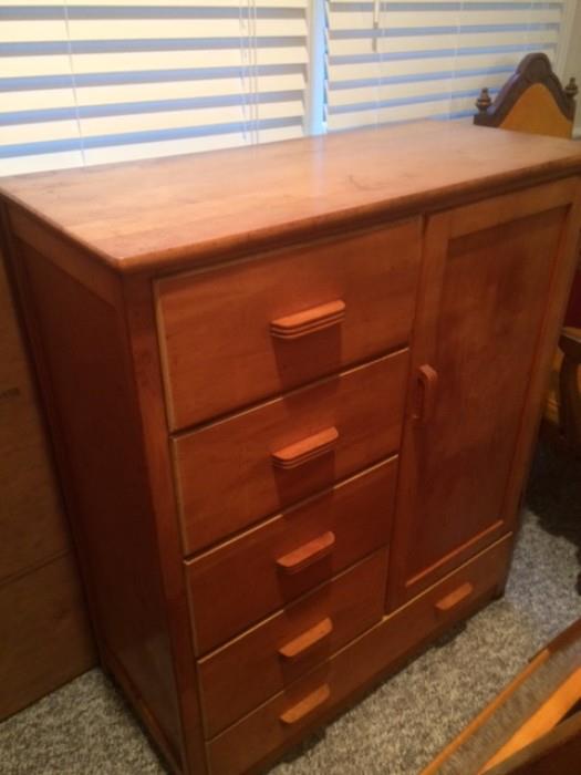 1950s Baby Bed/Crib & Wardrobe - good condition, easy to update