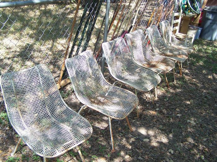 Molded metal chairs