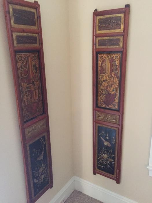 Carved Wood Chinese Wall Hangings 