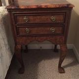 Queen Anne side table with drawers 