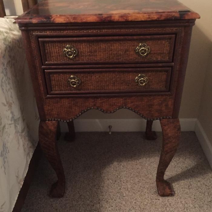 Queen Anne side table with drawers 