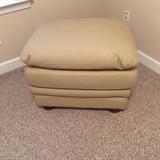 Leather ottoman