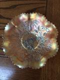 Good luck carnival glass bowl
