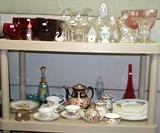 Sample of glassware, tea cups, etc...