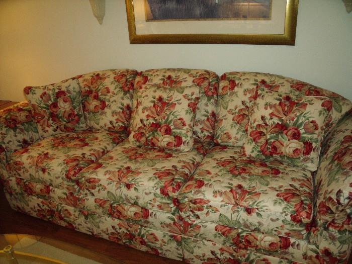 Norwalk Furniture upholstered floral sofa