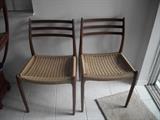 PAIR TEAK CHAIRS