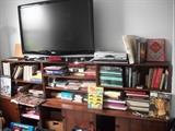 ROSEWOOD BOOK SHELVES & CABINETS, 52"TV