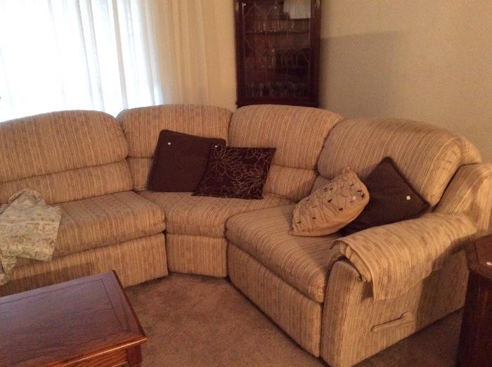 Sectional w/ hide-a-bed & recliner