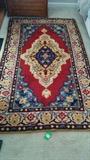 Yummy handmade 100% hand woven wool rug, measures 4' x 7'