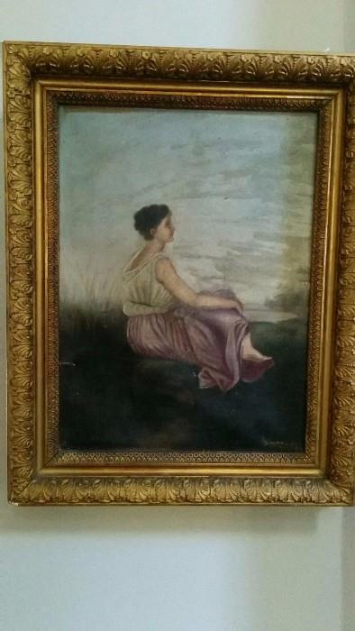 Original, artist signed oil painting, great frame too!