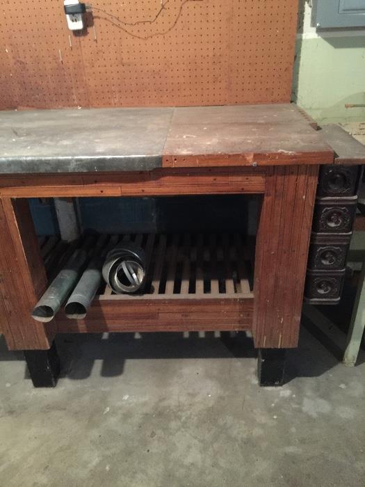 Unique work bench, could also be a great island