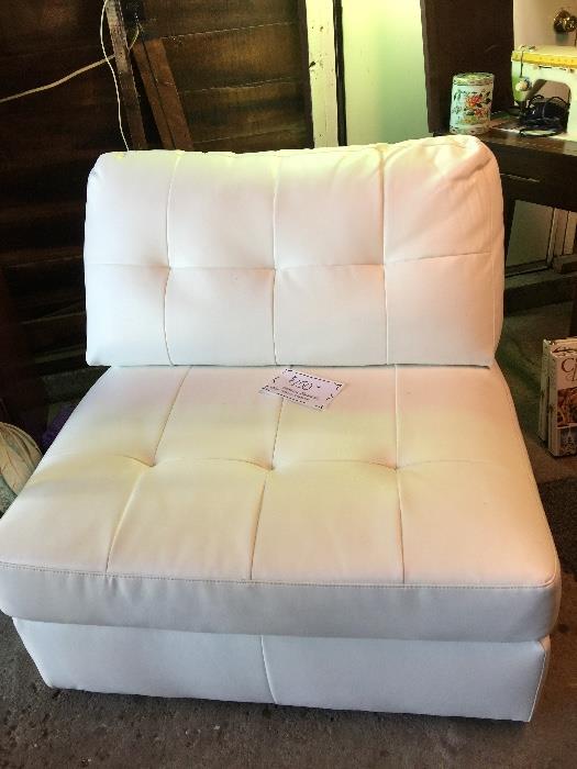 Lovely real leather chair, new
