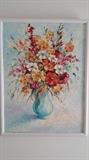 Original Oil on Canvas - "Scenery from Flowers" pallett knife technic- Frankfort Germany - signed by Martin L. Range - absolutely BEAUTIFUL!