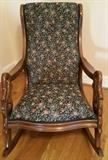 Vintage Gooseneck rocker - excellent condtion with English footstool (not pictured)