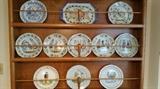 Henriot Quimper Collector Wall plates in various patterns to include Fleuri Royal, Campagne, Little Breton Couple and Traditional as well as others  
