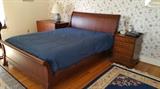 Queensized Cherry Bed - Mattress and Box Springs - 2 Cherry Night Stands.  These are "Cherry Wood" not Cherry Stained.  Beautiful and excellent condition