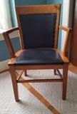 mahogany chair leather back and seat