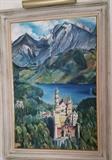German Castle framed picture