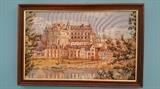 Framed Petit Point German Castle