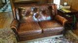 Leather loveseat
