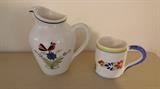 Quimper Pitcher and cup