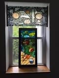 mosaic valance and stained glass
