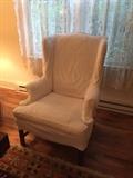 wing chair with cover