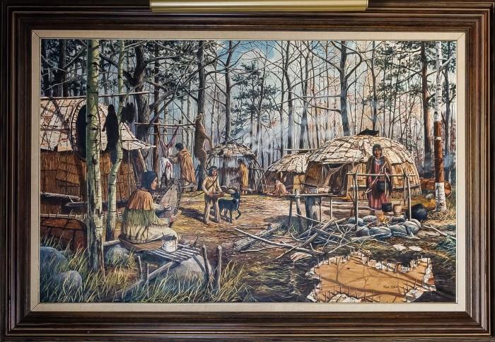 Original Oil, by Minnesota Artist Ken Zylla, 
“Native Pioneers” - 48" x 68”