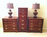 Broyhill bedroom furniture: 2 3-drawer dressers and a lingerie chest.