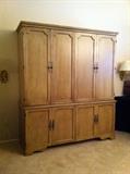 Sligh Furniture (Holland MI) home office armoire with all 4 doors closed. 2 pics show more options.
