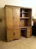 Sligh home office armoire with the 2 right-side doors folded back.