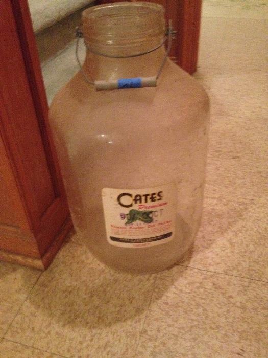 Giant  Cates pickle jar --wood handle