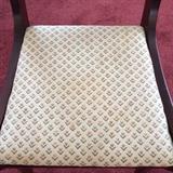 Seat of 1 of 5 chairs included in Duncan Phyfe dining room.