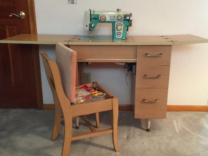 Gimbels 1950's Sewing machine & cabinet...works! (Chair not available)