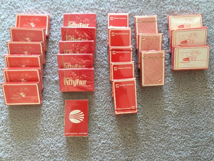 Western Airlines Sealed decks of cards