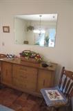 Buffet with 1 of 3 oak side chairs