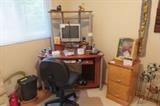 Corner Computer Desk, File Cabinet, Desk Chair