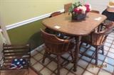 Table and 4 Chairs 48x20 with 1-12" leaf