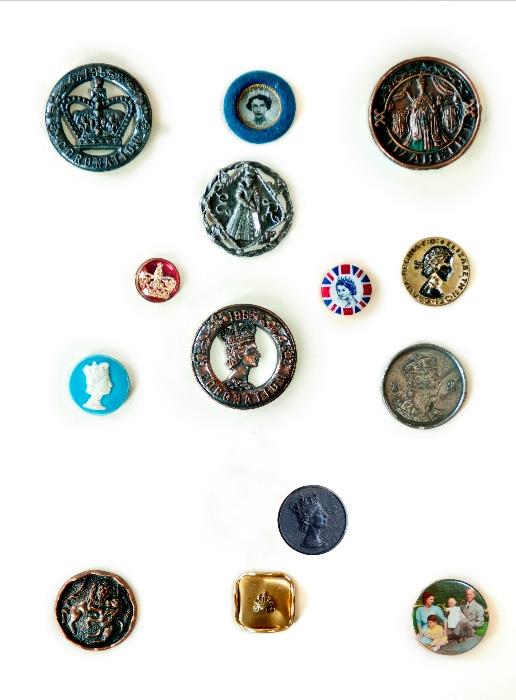 Royal Family Button Collection 1950s