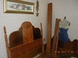 Antique Walnut Bed   Antique Dress form
