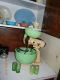 Antique Mix Master Mixture  Original Jadeite Bowls and Juicer