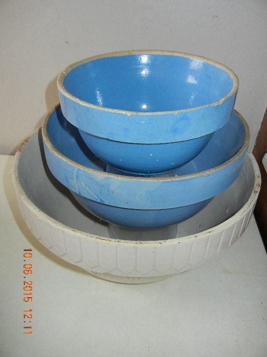 Antique Crock Bowls
