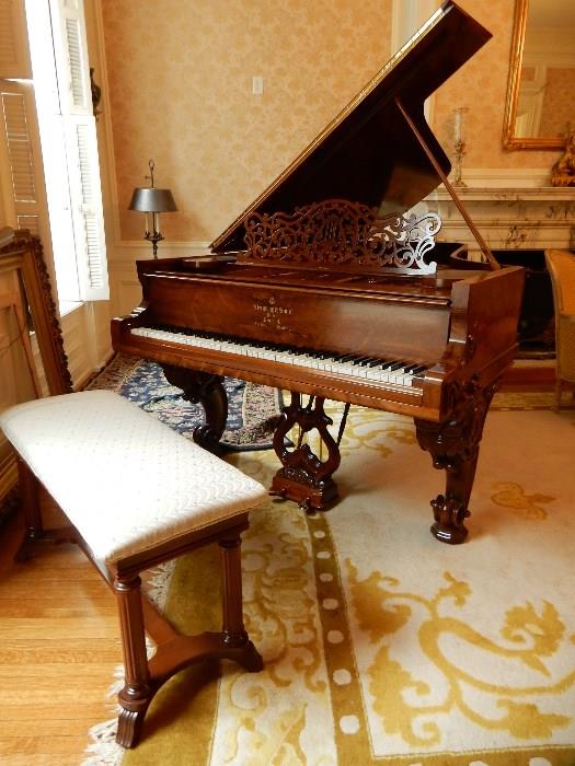 Steinway & Sons Grand Piano 7'2" circa 1877 in Rosewood Cabinet