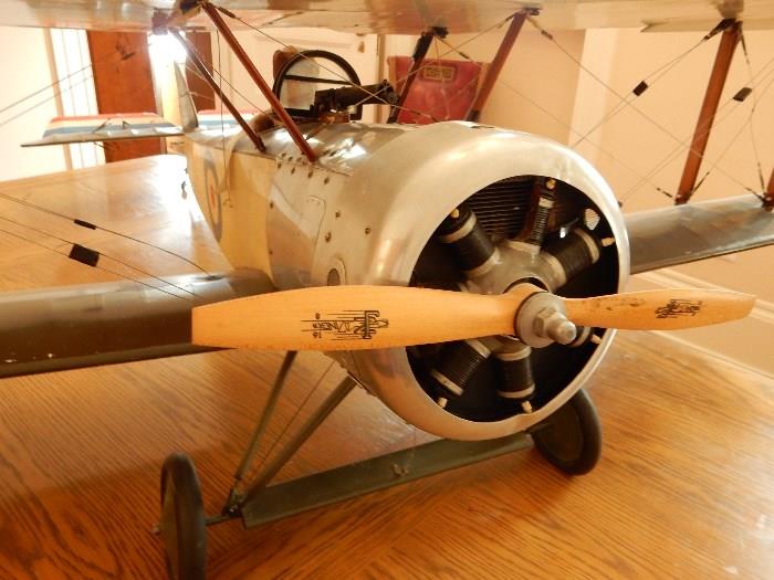 Vintage gas powered biplane