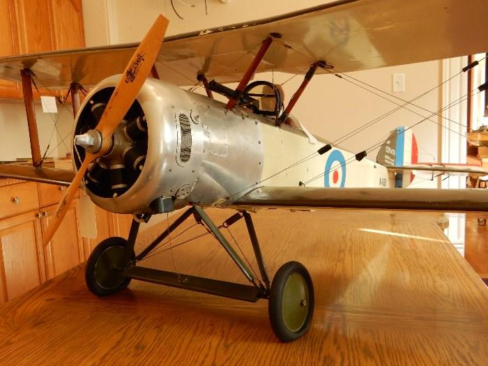 Vintage gas powered biplane