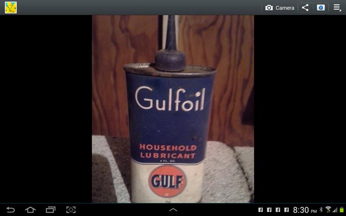 Lots of Gulf Oil Cans
